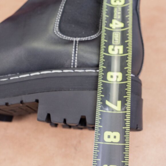 Marc Fisher Women Pirro Chelsea Platform Black Leather Ankle Boots size 8.5 - Picture 6 of 9